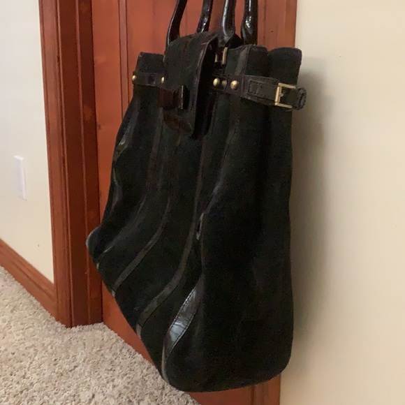 Trina Turk Suede and Patent Leather tote - Picture 3 of 7